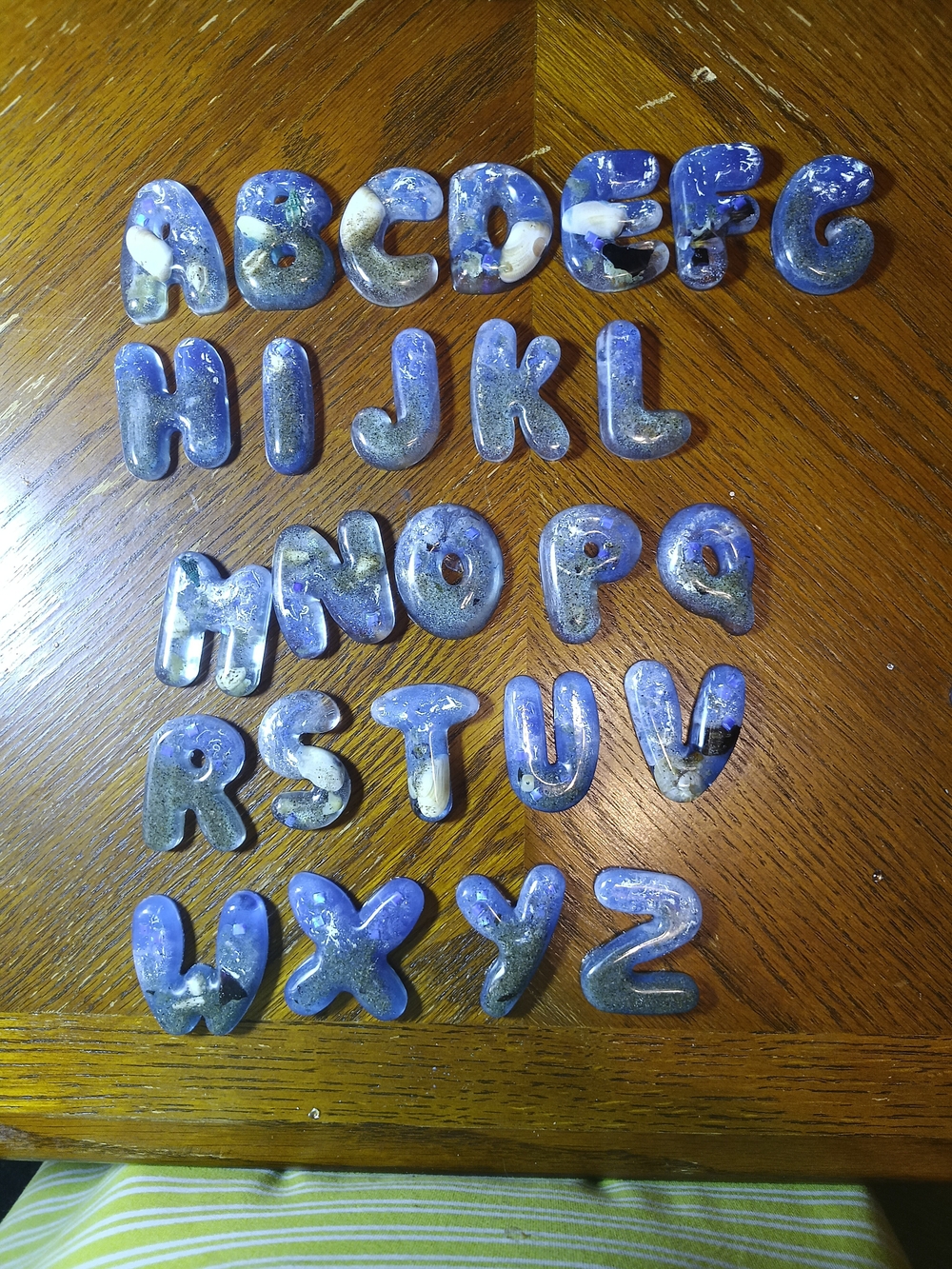 Handmade Beach Resin Alphabet Letters